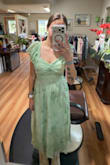 It's such a flattering dress, and I don't normally like green, but this green is a whole different level & vibe! - Savannah R.