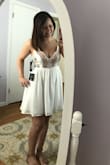 Im glad that I didn't size up on this dress. It fits perfectly and is not too short for my 5'2" height. This was my first purchase on LuLu's and I am very happy with it! I plan to wear this dress on our upcoming cruise. - Jennifer B.