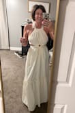 Fit well in a small despite what other reviewers stated. I usually need a medium in Lulus & a small was fine. Skirt is just too much and too poofy for my taste. - Nancy W.