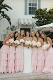 I chose this pink dress for my bridesmaids. They loved it. It's flowy, strapless, unique, and flattering. Perfect instead of a tight satin dress. They danced comfortably all night. Would recommend!! - Graceanne M.