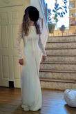 This dress was gorgeous and fit very well, however the fabric in the front is a little bit thin. - Lucy U.