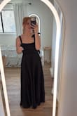 I loved this dress. I wore it in a wedding I was in. The pleats are very flattering! Highly recommend. - Nina B.