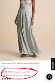 I bought this dress because it said even though it was final sale and you couldn't return it, you could exchange it. Well now that I try it on and see how HUGE it is, it says that I can't even exchange it! So annoyed, be careful buying this if you think you can exchange it. - Arlen B.