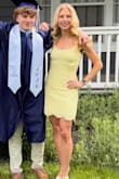 The dress has a snug fit but super cute for summer. It is light weight and a solid material so not see through at all. - Kristin O.