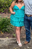 I enjoyed this dress a lot. I wore it to a wedding, and I got so many compliments on it. I loved it!! I was more like 205lbs in this picture, so my measurements are not the same as now! - Braylee C.