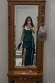 I love it. The fit is great. The fabric is great. The color is great. The quality is great. It's fully lined! The straps are a little long, but it's an easy fix. I'm wearing it for a mountain wedding. - Anna-Marie C.