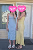 My teen needed a cute graduation dress and we found this one. It was perfect, fitted, not strapless and without a slit. Her twin sister found one similar in yellow and they went together perfectly. She was absolutely delighted with her dress. - Amanda V.