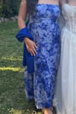 The dress got so many compliments all night but wouldn't stay up to save my life, and within 2 hours of wear (putting it on, driving 15 minutes to the wedding, and sitting through the ceremony; I hadn't even danced in it) the stitching along the bust started coming undone. $80 is a lot of money for a dress that falls apart and I'm really upset I won't be able to wear it again - Sara S.