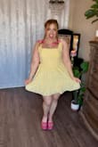 I love this! I've been wanting to add more yellow in my closet for spring and summer and this is just so freaking cute! Especially pink and yellow together, it made my heart happy! - Rachel O.