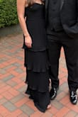 I originally ordered a medium but the top was not snug enough to stay up. The small was perfect, I didn't have to adjust or keep pulling up the dress. The material is high quality and worth the price in my opinion. I'm 5'3, the length was a little long but doable with 3 inch heels. - Ashley H.