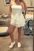 The dress is see-through at the top, so if the seams don't line up properly, it's very obvious and not flattering. I'm bummed because I really like the silhouette of the dress. - Katie M.