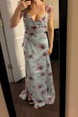 I wanted to like this one more than I did. I'm relatively in shape and found that the dress clung to my stomach area a little, making me feel less than confident. Was also a bit hesitant about wearing such a pale blue to a wedding, personally. - Stephanie C.
