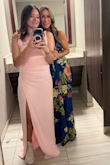 This dress fits like a glove. True to size. Beautiful color and material is perfect. - Crystal M.