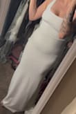 The fit was a little tight, but that's on me because I ordered a small and meant to order a medium. I was able to still fit into though, so it's definitely got some stretch. I think it's very cute though, not see through and pretty thick material. I will definitely wear some shapewear though, so it'll snatch me some more. - Paige W.