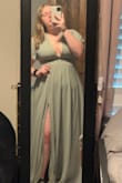 Absolutely loved this dress!! It fits relatively close to size, a little tight for me, but it still fits good!! - Abby M.
