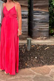 I was so comfortable in this adorable dress. It was perfect island formal wear, and the color is so fun. The top can be adjusted depending on bust size because of the tie back, and the bottom is very flowy, perfect for curvy hips. - Amanda L.