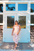 This dress was perfect as a bridesmaid's dress and will be perfect as a wedding guest dress too! It was stretchy and comfortable without being too constricting. I love that it bunches on the sides to hide any imperfections. For reference, I'm 5ft, 138lbs, and I got a medium! - Micaela H.
