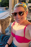 I was not expecting the bottoms to be a thong. The color and fit were beautiful. - Becky K.