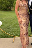 Beautiful dress. So many compliments!! Sized up due to lace overlay. - Erica W.