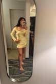 I love the dress, but I don't love the sizing! This definitely runs a size smaller. I purchased a medium and ended up having to return it for a large. - Mariana G.
