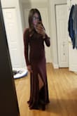 This dress is beautiful! Fits great (a little tighter than I expected) but still looks amazing. - Cindy V.