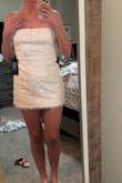 Actually in tears because this dress is beautiful, well-made, and very comfortable. Fits me perfectly in terms of waist/bust/hips. However, this dress will not work for you if you are tall and have anything more than an average-sized butt. Unfortunately, this is a common occurrence across the fashion industry when trying to find mini dresses that don't show my cheeks standing straight up. I am disappointed once again in the inclusivity of Lulus mini dresses. - Megan T.