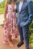 This dress is beautiful and fits so perfectly! It was the perfect style and color for a summer brunch-time wedding. The high-low hemline adds interest and looks so flowy and pretty. I am so glad I found this dress and hope I have an occasion to wear it again! Great price and value, especially since it was on sale. - Karen W.
