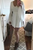 This dress was cute, and I was pleasantly surprised that it wasn't see-through! However, it was way too short on my 5'8" frame. I couldn't bend, sit, or even turn too quickly without being fully exposed. It's like the dress was made for someone 5'2" or shorter. I liked the style, but I had to return it. - Emma V.