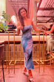 Absolutely love this dress! The off-shoulder style is very flattering, and it fits me perfectly. The fabric is soft, stretchy, and comfortable to wear, while still holding its shape nicely. The color is beautiful and looks exactly as pictured. The quality exceeded my expectations for the price. Overall, it's stylish, comfortable, and very well made. I received so many compliments wearing it! - Gitanjali M.