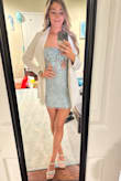 I wore this sage sequin dress for New Year's Eve, and it was absolutely perfect for the occasion! The sparkle was just the right amount, eye-catching and festive without being over the top. The color was beautiful and unique, and I felt amazing wearing it all night. The fit was great, the dress was comfortable, and I received several compliments. It's one of those dresses that makes you feel confident the moment you put it on. I loved it so much that I would wear it again and again for future parties, weddings, or special events. Highly recommend if you're looking for a dress that brings the perfect amount of glam! - Cristina M.
