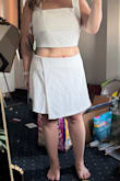 Super cute matching set. I order an XL and the skirt was way too big and the top was slightly too large. Had to return but recommend sizing down. - Rachel R.