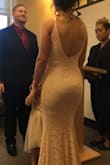 fit was perfect! the material is beautiful! everyone loved it! wore it as my wedding dress on 4.20! =) - Christine B.