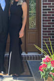 Overall, the dress is beautiful and simply elegant. I wouldn't recommend it, though, for the following reasons. First, the bow on the back is cute, but it hurts when you sit. It's big, so it digs into your back. Second, the "LuLus tag" inside the dress is located right above the black bow and flips out of the dress often. I had multiple guests tell me my tag was showing. Lastly, the lining gets bunched up. I felt a few occasions where the inner lining was getting bunched up around my hips and butt, so I'd have to go into the bathroom and pull it down from the inside. For those reasons, I cannot recommend the dress, nor would I wear it again. - Brooke C.