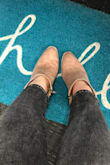 they are comfy and very cool.  i want another pair but in black.  Gotta have em!  I am somewhere between a 7 1/2 and an 8 in boots or booties but the 8 is better for me. - Larissa T.