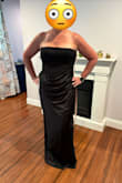 I think this dress is well made and plenty fancy enough for a black tie optional wedding. I just don't like it on me. I'm 5'5, 170 lbs. I ordered an XL. I really just didn't like the belly part or the top. I could have caused down. It zipped with ease. I also don't like the slit but it's not Lulus fault. I should have known there's a slit. - Jen K.