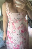 I'm almost 8 months pregnant, and unfortunately, this is tight on my belly and boobs. Otherwise, it fits perfectly. I have a wedding coming up and had to do next day business shipping in a size Large since this dress didn't fit. I was so sad and stressed trying to scramble a dress last minute - Caitlyn M.