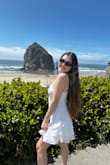 The dress is wonderful and very beautiful; I wore it on vacation in Oregon. It looked lovely and made me feel like a princess, white is my new favorite color. - Francieli M.