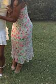 I wore it to my daughter's graduation and it is the perfect spring/summer dress. Material does not feel cheap. I love it! Can't wait to wear it again. I'm in between sizes and I ordered a Small and a Medium. They both fit but the small was more fitted so I went with the small. - Nahila G.