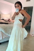 Absolutely love this dress! It is even more beautiful in person and fits so well. The side cutouts are very flattering and add the perfect amount of detail without being too revealing. The fabric and overall quality exceeded my expectations, and it feels elegant and perfect for vacation or a summer event. One of my favorite purchases! - Shani M.