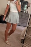 This skirt fits so well! Better than I had hoped! The fabric is very light & airy. Perfect for summer and so flattering. The inner liner is a huge plus! - Jill S.