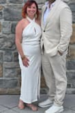 I purchased this dress last minute, and it worked for what I needed!  I am short so the midi length was long, but not too long.  Worn with shape wear to help minimize and unflattering areas in my lower abdomen. - Jessi S.