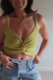 I cannot wait to wear this in Mexico! Plan on pairing it with a skirt or jeans shorts! I got the medium for length but could have done a small to fit a little tighter. Mom of 4 here, still nervous to bare the skin on my stomach but I'm thinking 100 degrees in Mexico is the perfect place to sport the cute green top! - Ashley H.