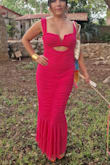 I wore this gorgeous pink dress as a wedding guest and received non-stop compliments all night. The color is the perfect balance of elegant and romantic, and the fit was incredibly flattering. It moved beautifully on the dance floor and felt lightweight yet high-quality. If you're looking for the perfect wedding guest outfit that stands out in the best way, this is it! - Merari S.