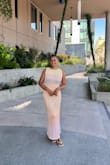 This dress is stunning! I love the length and how comfortable it is. It's not too tight, it's just right. Perfect for summer outings and vacation. - Leah Y.
