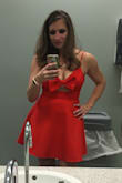 I was feeling rounder and needed to look cute. I love the forgiving fabrics Lulus has. I feel like whatever size I am, I have a Lulus dress I can put on and look great but feel great too. The way they designed the dress, it keeps your boobs in and up, and the A Line dress shape forgives your round belly and thighs! I was the perfect Christmas Gift! Bow and all. - Katie P.