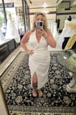 I needed a white dress for a White themed Bday Lunch. I ordered several. This one was the winner. I did need it altered on the top at the neck and taken in at the bust. I am short-waisted and not very busty. Overall was very happy with it. Has a nice stretch, not sheer. Wish they had it in black. Pic is after alterations. - Melissa W.