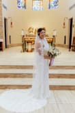 I felt like the most beautiful bride ever. The dress was absolutely beautiful, the detail, the color, and the quality of the material also very comfortable. I highly recommend this dress for your special day! - Perla C.