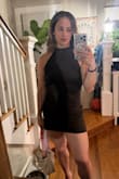 Love the material, very flattering. It is a bit short, but it worked well for me - I'm 5'5 and a mix between athletic and curvy. Got lots of compliments on the open back! - Sarah K.