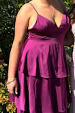 I wore this dress for my junior year prom and I loved the color and style and I got lots of compliments on it. It was also nice because it did not look the same as everyone else, yet I did not feel as if I was sticking out like a sore thumb. Though, if you have a larger chest make sure you are comfortable with a triangle top and sticky boobs. Also, when I was putting on the dress before prom the strap broke which did send me into a bit of a panic but luckily my mom knows how to sew and was able to stitch it quickly where it stayed for the rest of the night. I had tried on the dress about four times before though only for a little and did not do anything that would warrant the strap breaking. I don't know if it was just the model of the dress, sticky boobs, or my large chest. Though, I did have an overall very positive experience with the dress minus the top section. It was easy to dance in, comfortable, and looked nice on. - Abby F.
