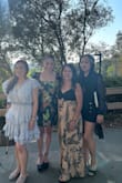 I LOVE this dress! So cute and flattering. Paired it with platform heels from Lulus as well. Material is soft, and it hugs your body in the right areas. Very feminine and girly vibes. - Angela Y.